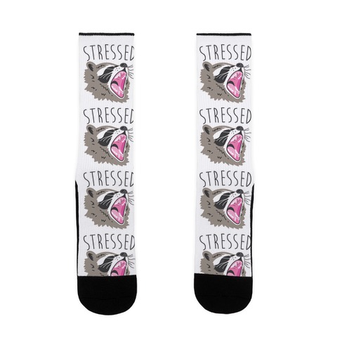 Stressed Raccoon Sock