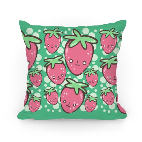 Indifferent Strawberries Pillow