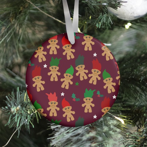 Christmas Trolls Pattern Ornament