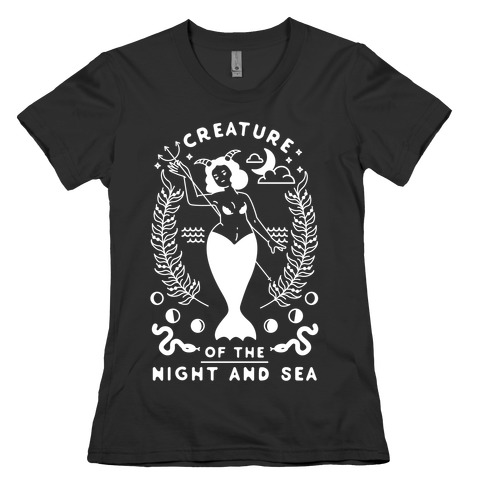 Creature of the Night and Sea Womens T-Shirt