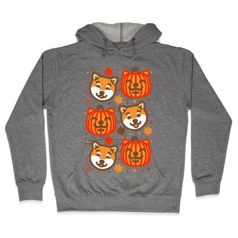 Shiba Inu Pumpkins Hooded Sweatshirt