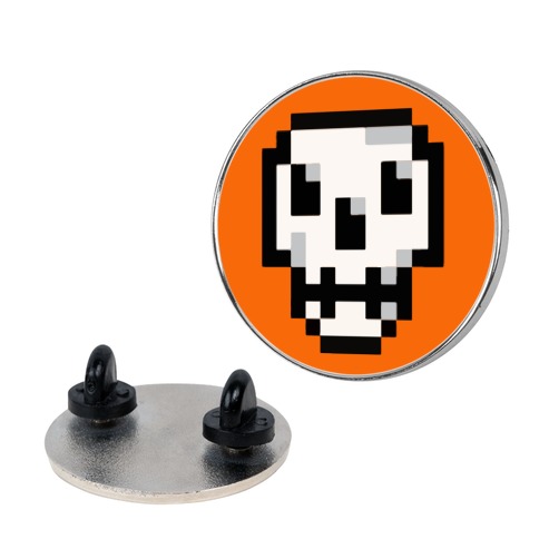 Pixel Halloween Skull Pin