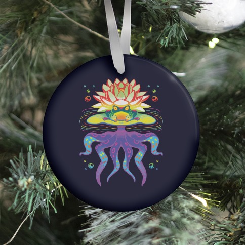 Psychedelic Lily Frog Ornament