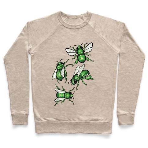 Green Orchid Bee Pattern (No Flowers) Pullover