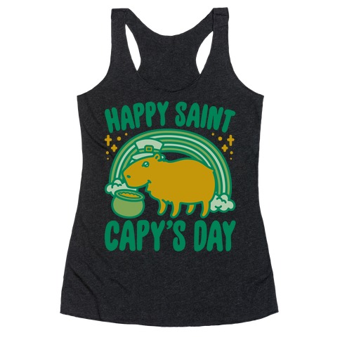 Happy Saint Capy's Day Racerback Tank Top