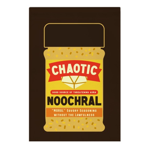 Chaotic Noochral (Chaotic Neutral Nutritional Yeast) Garden Flag