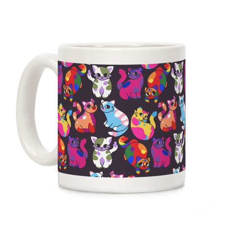 Cartoon Pride Cats Pattern Coffee Mug