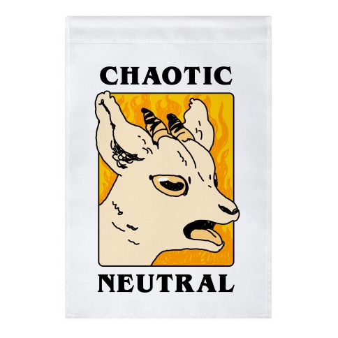 Chaotic Neutral Goat Garden Flag