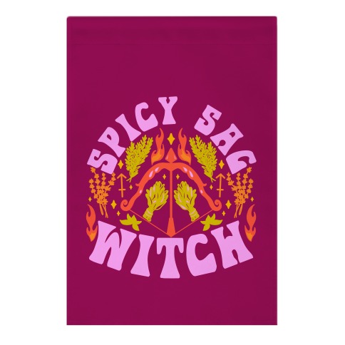 Spicy Sag Witch Garden Flag
