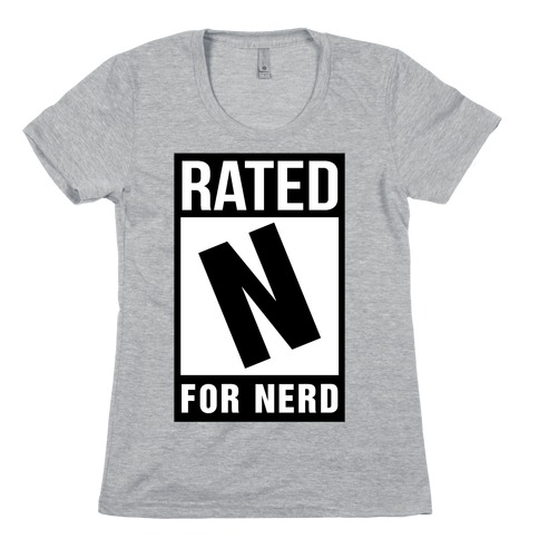  Rated N For Nerd Womens T-Shirt