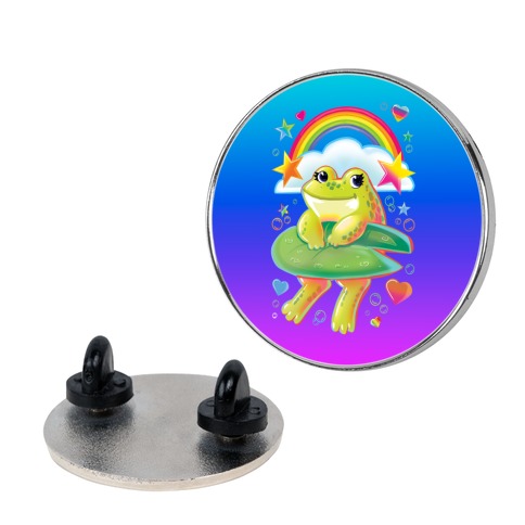 90's Rainbow Frog Pin