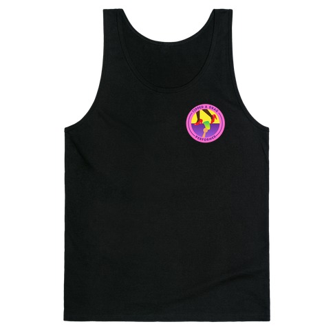 Tipped A Drag Performer Patch Version 2 White Print Tank Top