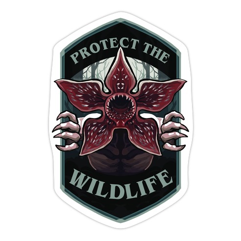Protect The Wildlife Demogorgon Die Cut Sticker