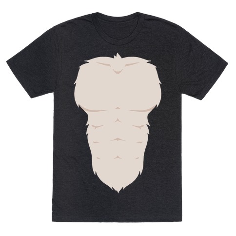 Ripped Furry Chest T-Shirt