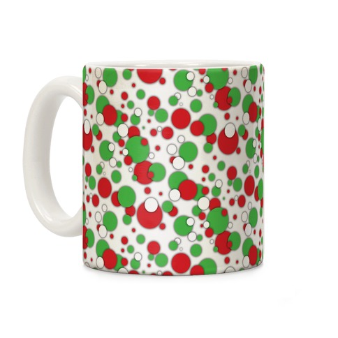 Red And Green Holiday Confetti Coffee Mug