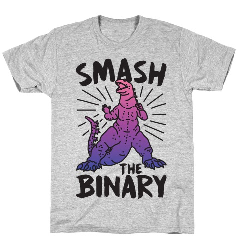 Smash The Binary Genderfluid Kaiju T-Shirt