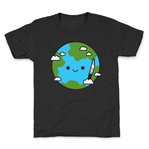 Earth with Knife Kids T-Shirt