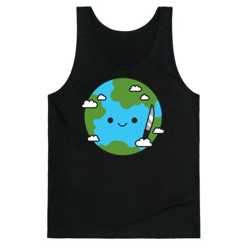 Earth with Knife Tank Top