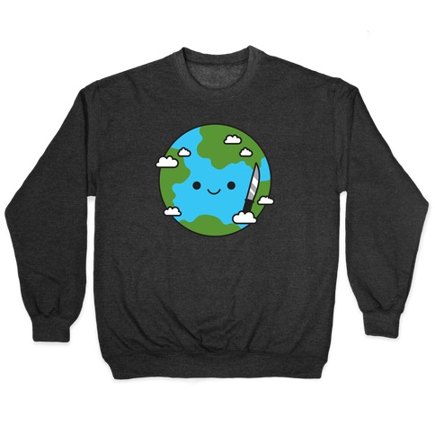 Earth with Knife Pullover