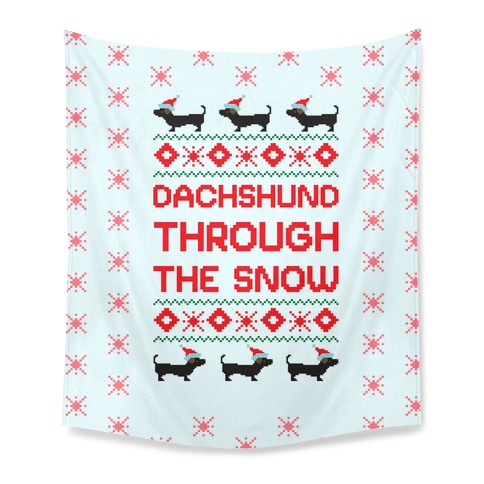 Dachshund Through The Snow Tapestry