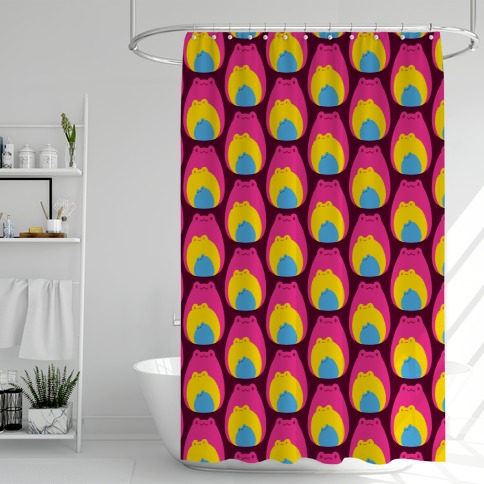 Frogs In Frogs In Frogs Pansexual Pride Shower Curtain
