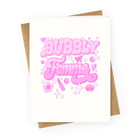 Bubbly Femme Greeting Card