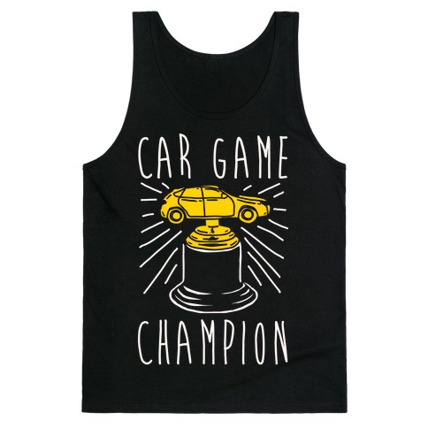 Car Game Champion White Print Tank Top