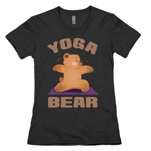 Yoga Bear Womens T-Shirt