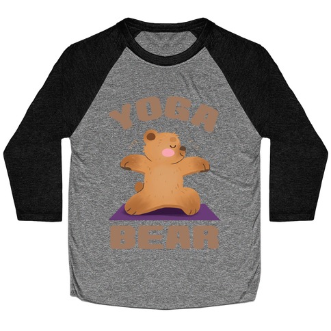 Yoga Bear Baseball Tee