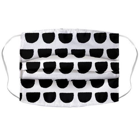 Simple Scallop Pattern White Accordion Face Mask