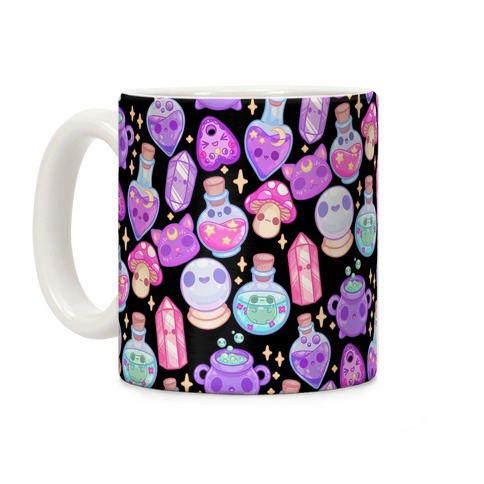 Kawaii Witchy Pattern Coffee Mug