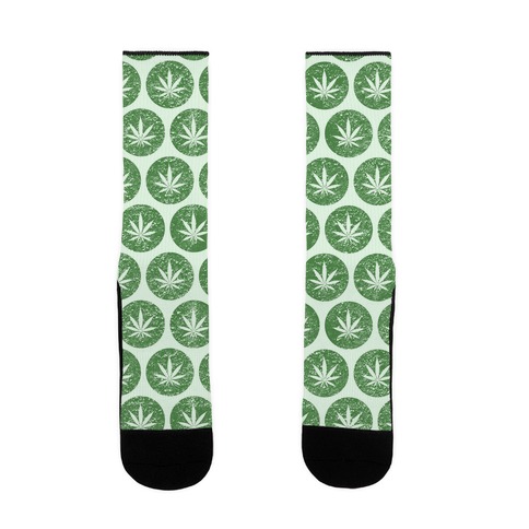 Weed Pattern Sock