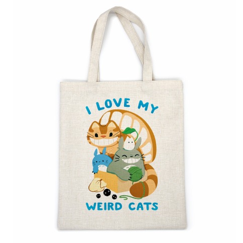 I love my weird cats Casual Tote