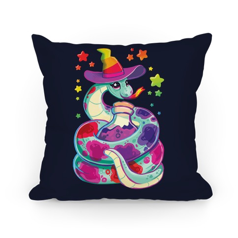 90's Rainbow Snake Witch Pillow