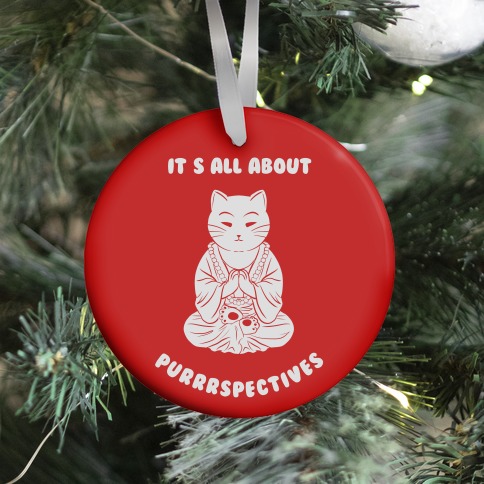 It's All About Purrrspectives (red) Ornament
