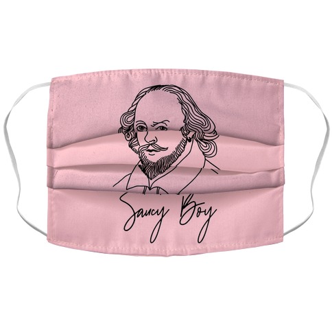 Saucy Boy William Shakespeare Accordion Face Mask