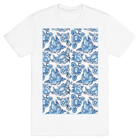 Floral Penis Pattern T-Shirt