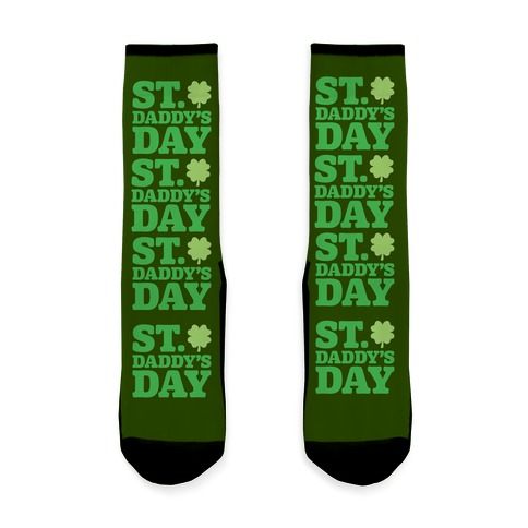 St. Daddy's Day White Print Sock