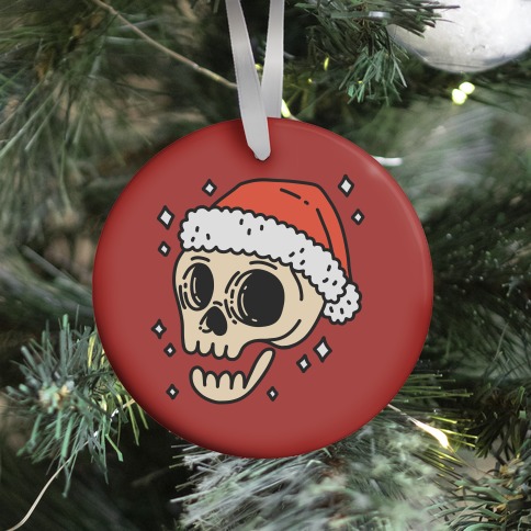 Santa Skull Ornament