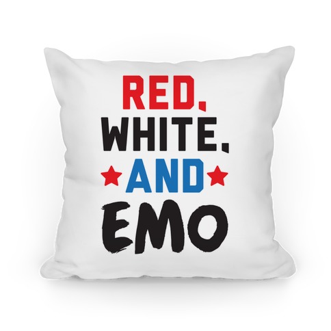 Red, White, And Emo Pillow