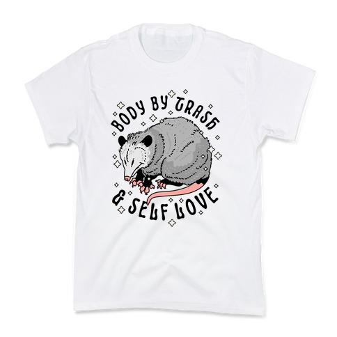 Body By Trash And Self Love Possum Kids T-Shirt