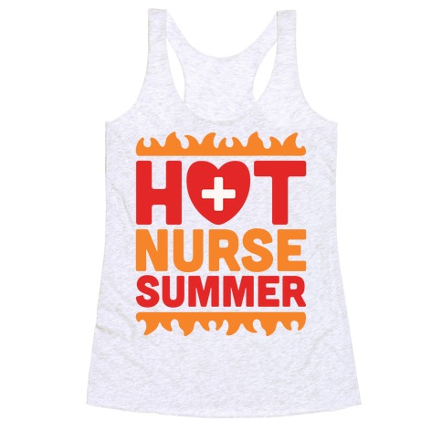 Hot Nurse Summer Parody Racerback Tank Top