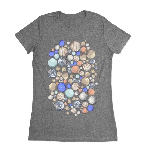 Planets Pattern Womens T-Shirt