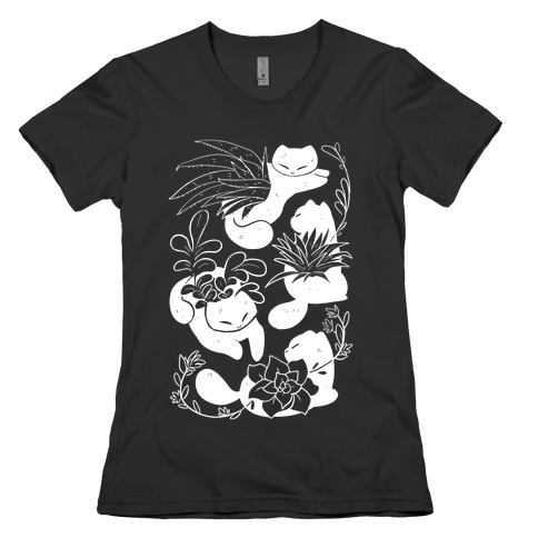 Succulent Cats Womens T-Shirt