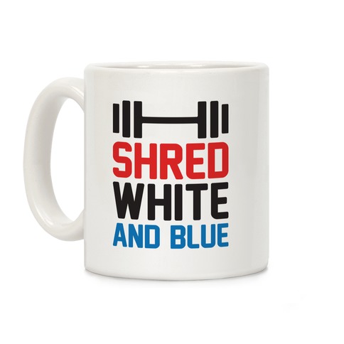 Shred White And Blue Coffee Mug
