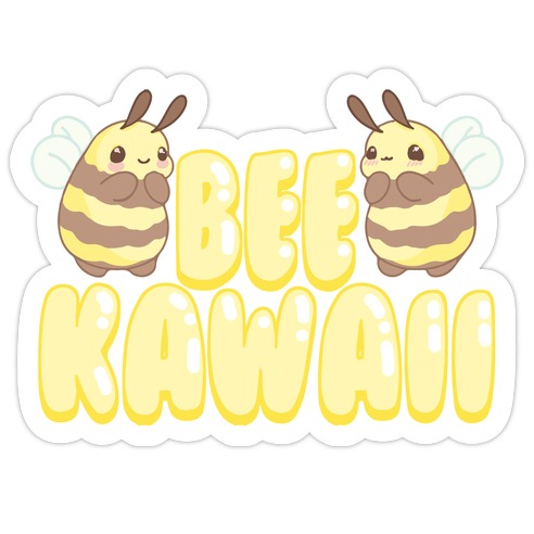 Bee Kawaii Die Cut Sticker