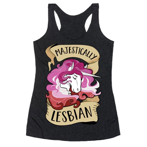 Majestically Lesbian Racerback Tank Top