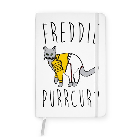 Freddie Purrcury Cat Parody Notebook