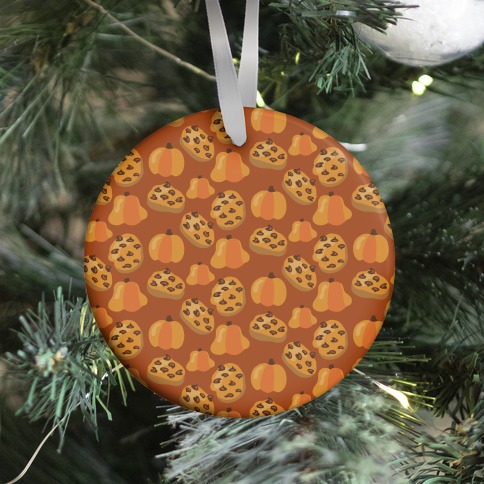 Pumpkin Chocolate Chip Cookies Pattern Ornament