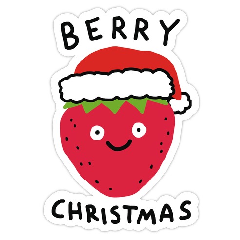 Berry Christmas Die Cut Sticker
